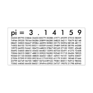 pi= 3.14159 Schwarz-weiße Mathematik pi-Day Digit Permastempel