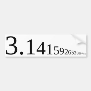 Pi - 3.14.. autoaufkleber