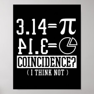 Pi 3.14 Math Happy 14. März Geburtstag Zufall Poster