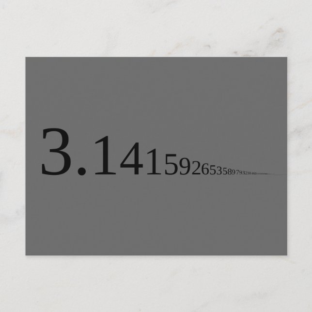 Pi - 3.14.. postkarte (Vorderseite)
