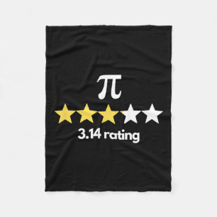 Pi 3.14 Star Rating Funny Pi Spaß Pi Day Novelty Fleecedecke