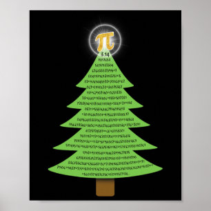 Pi 3.14 Weihnachtsbaumgeschenk für Mathe-Liebhaber Poster