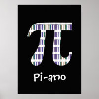 Pi-ano ~ Funny Math Musique Geek Poster Variation