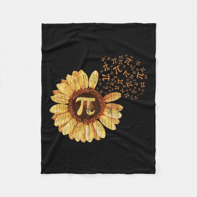 Pi Apparel Pi Day Sonnenblume Kleidung Math Funny  Fleecedecke (Vorderseite)
