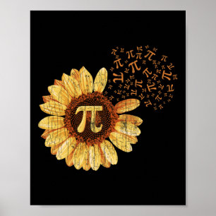 Pi Apparel Pi Day Sonnenblume Kleidung Math Funny Poster