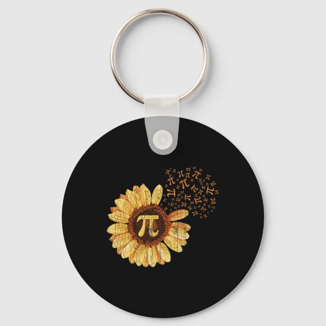 Pi Apparel Pi Day Sonnenblume Kleidung Math Funny  Schlüsselanhänger (Vorderseite)