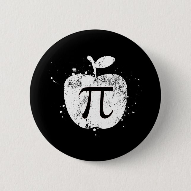 Pi Apple Pie Funny Button (Vorderseite)