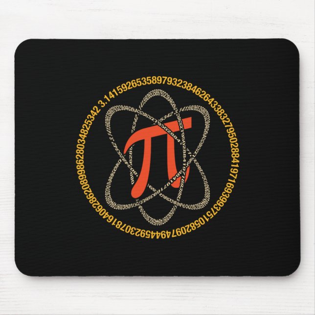 Pi Atom - Pi Day and Mathe Lover Gift Mousepad (Vorne)