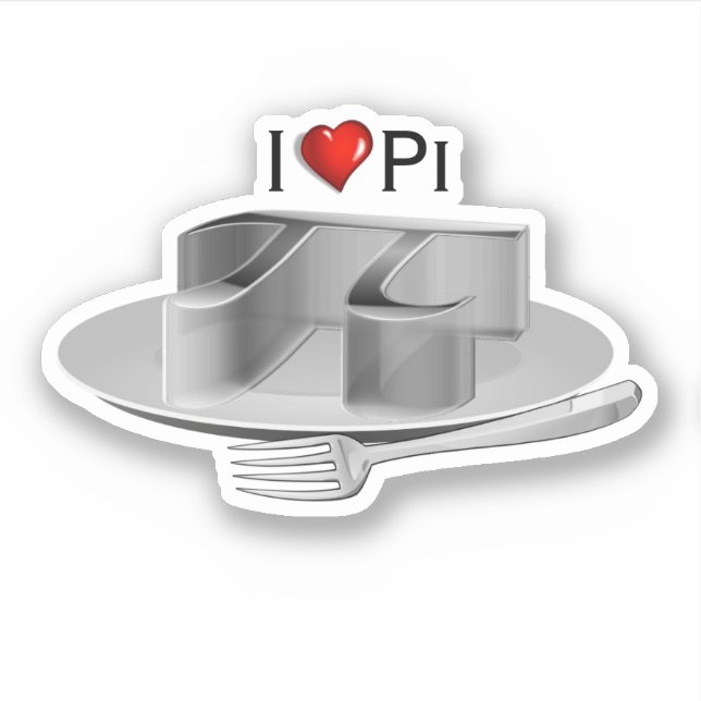 Pi auf einem Silbertablett Aufkleber (Vorderseite)