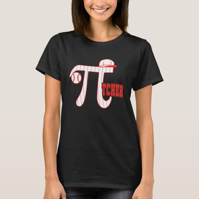 Pi  Baseball Pitcher  3 14 Pi Day Math Science & S T-Shirt (Vorderseite)