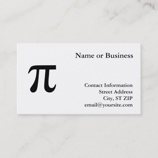 Pi Business Cards Visitenkarte (Vorderseite)