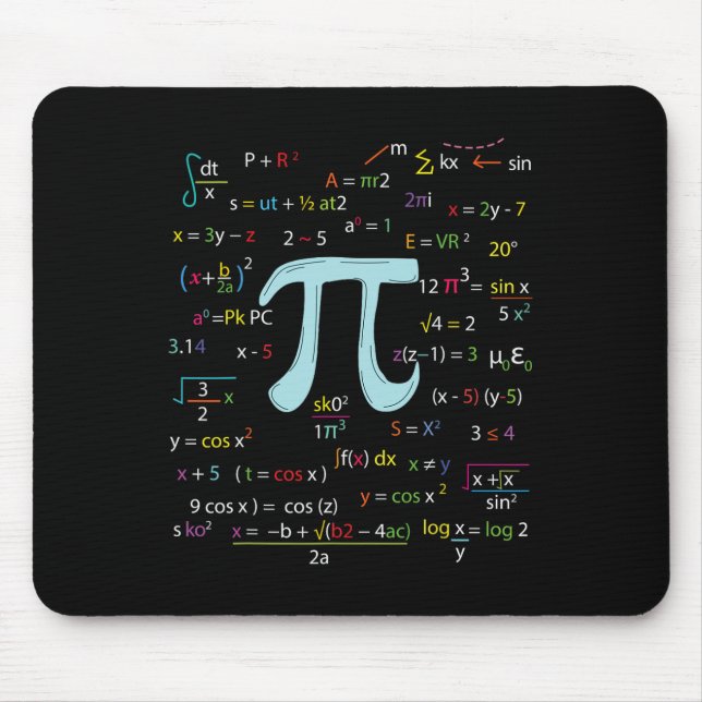 Pi Circle Number Formeln Nerdy Mathematicians Pi Mousepad (Vorne)