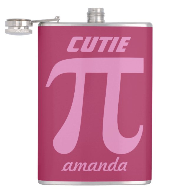 Pi / Cutie Pie personnalisé monogramme flacon (Ouvert)