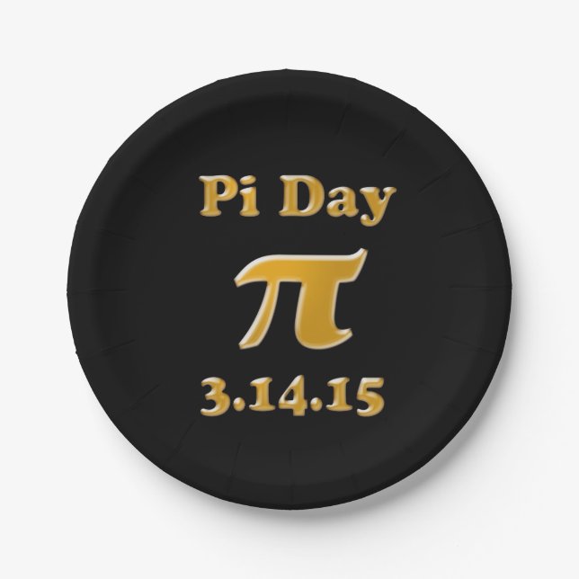 Pi Day 2015 Paper-Teller Pappteller (Vorderseite)