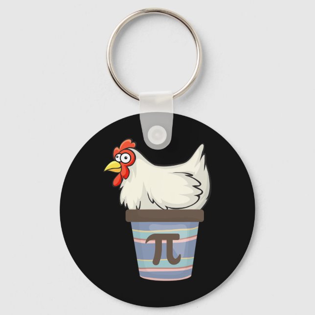 Pi Day 2025 Math Lover Mathematics Chicken Pot Pie Schlüsselanhänger (Vorderseite)