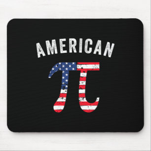 Pi Day American Flag Patriotic Mathe Nerd 3.14 Jul Mousepad