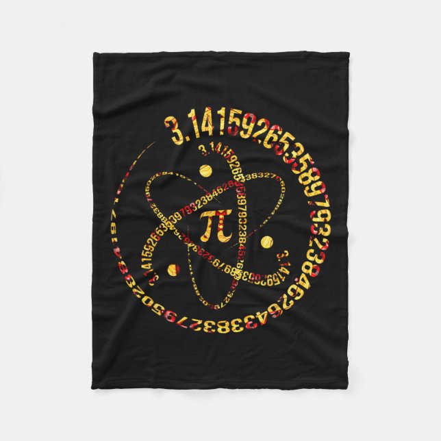 Pi Day Atom Pi 3.14 Science Math Lover Fleecedecke (Vorderseite)