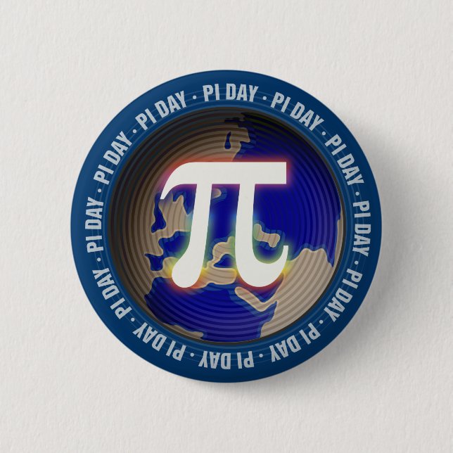 Pi Day auf Erden | Math Button (Vorderseite)