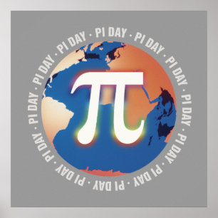 Pi Day auf Erden   Math Poster