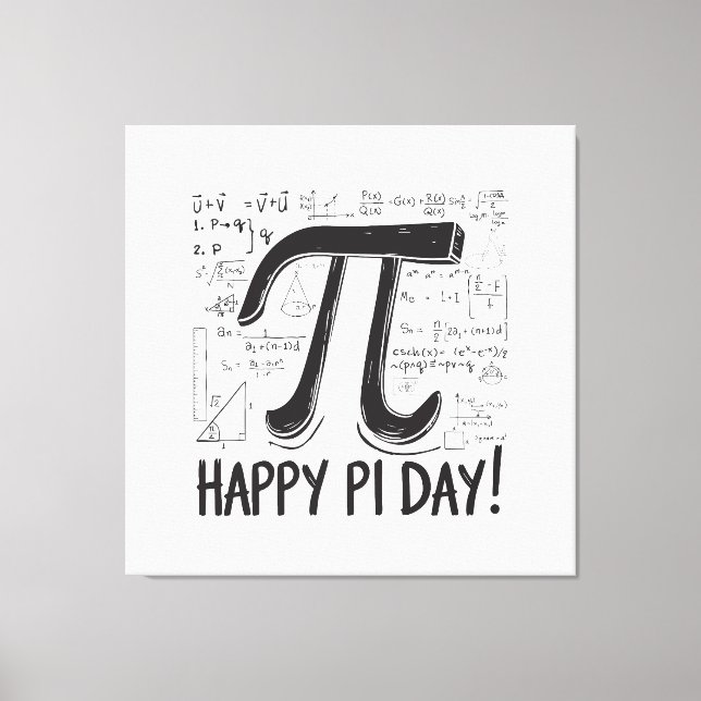 Pi Day Canvas Print - Stilvolle Mathe Art für Pi D Leinwanddruck (Vorderseite)