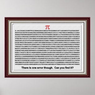 Pi Day Chart für FUN Poster