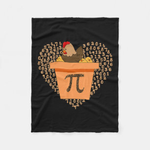 Pi Day Chicken Pot Pi Pie Math 3,14 Fleecedecke