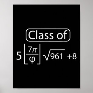 Pi Day Cl von 2025 Graphic Funny Math Lover Gradua Poster