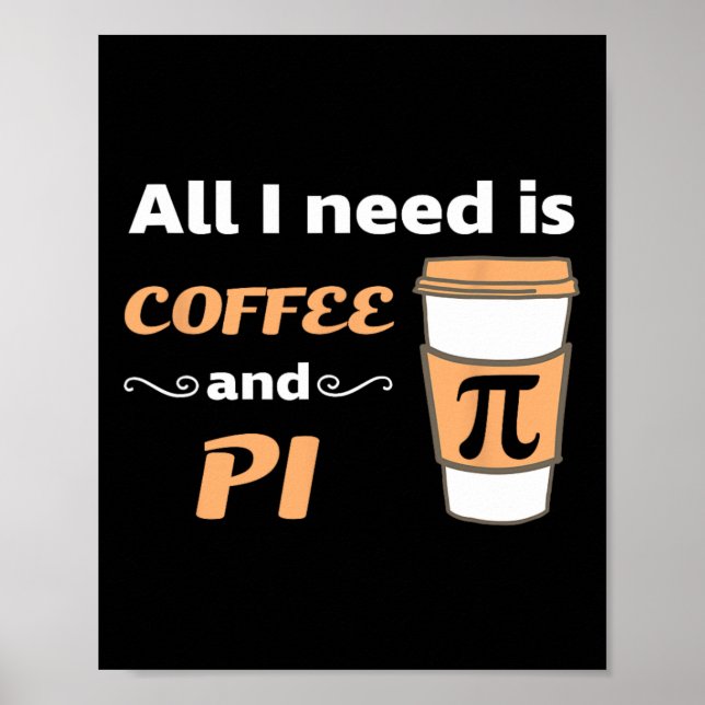 Pi Day Coffee Lover Math Geometry Calculus Trigono Poster (Vorne)