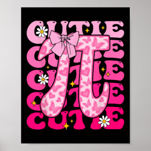 Pi Day Coquette Bow Frauen Kinder Kleinkind Mathem Poster