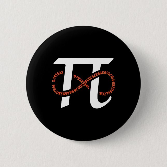 Pi Day Funny Infinity Numbers Geek Nerd Math Lover Button (Vorderseite)