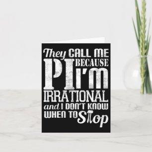 Pi Day Funny Mathe Geschenk für Lehrer März 14. Ma Karte