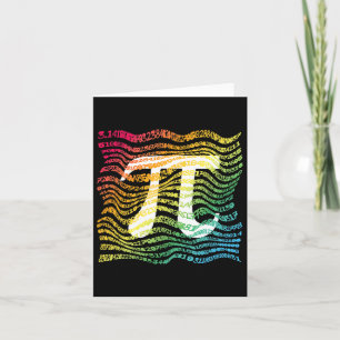 Pi Day Funny Mathematik Lehrer Schüler Rainbow Pi Karte