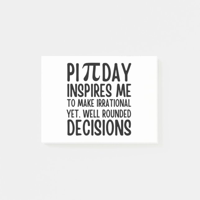 Pi Day Funny Post-it Klebezettel (Vorderseite)