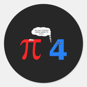 Pi Day Funny Relationship Probleme Geschenk T-Shir Runder Aufkleber