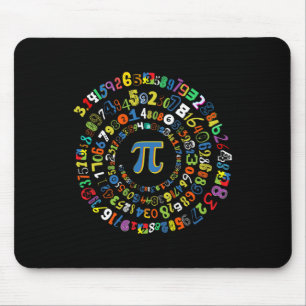 Pi Day Funny Spiral Mah Geek Cool Mathematik Lov Mousepad