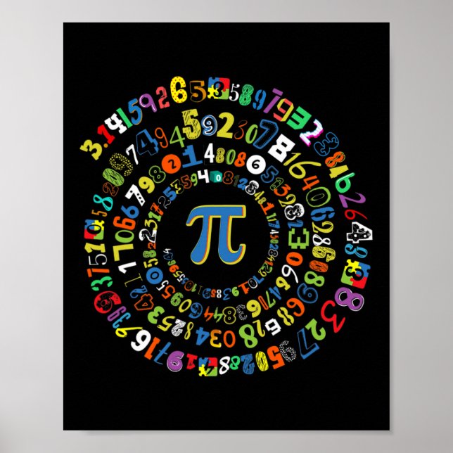Pi Day Funny Spiral Mah Geek Cool Mathematik Lov Poster (Vorne)
