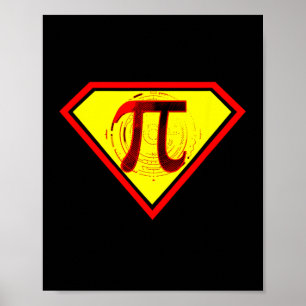 Pi Day Funny Superherum Kostüm Poster