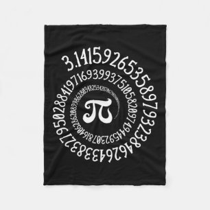 Pi Day Funny Vintag Graphal Spiral Formel Math L Fleecedecke