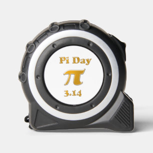 Pi Day Gold auf Weiß Maßband