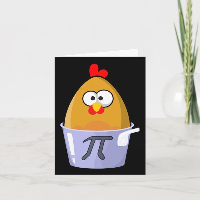 Pi Day Humore Chicken Pot Pie Math Lover Novelty Karte (Vorderseite)