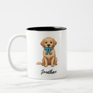 Pi Day Hund mit Pi Symbol   Happy Pi Day Zweifarbige Tasse