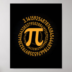 Pi Day Mah Nerd Geek 3.1415 Irrationale Nummer Pi Poster