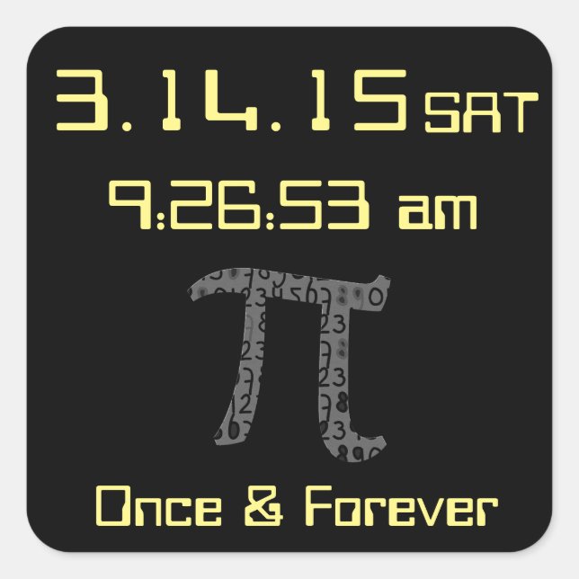 Pi Day Mars 2015 Sticker design personnalisé (Devant)