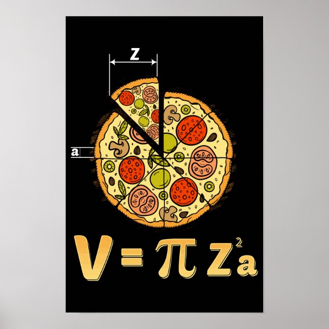 Pi Day Math Class Teacher Pizza Gag Poster (Vorne)
