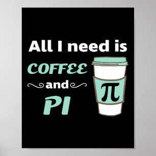 Pi Day Math Coffee Lover Geometry Calculus Trigono Poster