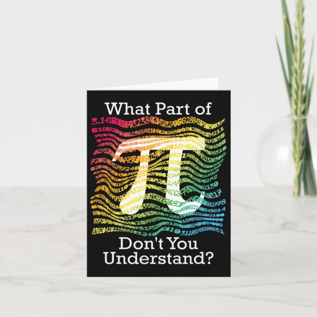 Pi Day Math Lehrer Student Rainbow Pi Symbol Karte (Vorderseite)