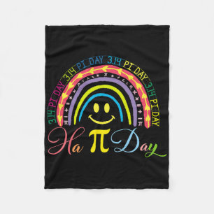 Pi Day Math Number Rainbow Happy Pi Day Fun Lächel Fleecedecke