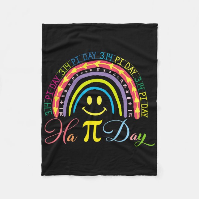 Pi Day Math Number Rainbow Happy Pi Day Fun Lächel Fleecedecke (Vorderseite)
