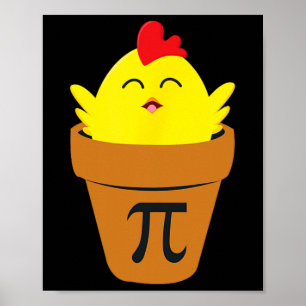 Pi Day Math T Shirt Funny Chicken Pot Pie T Shirt Poster