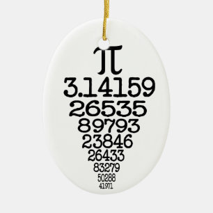 Pi Day Nerd Keramik Ornament